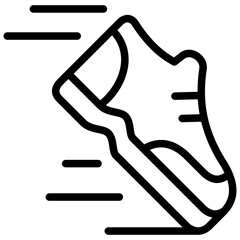 shoes icon illustration design with outline