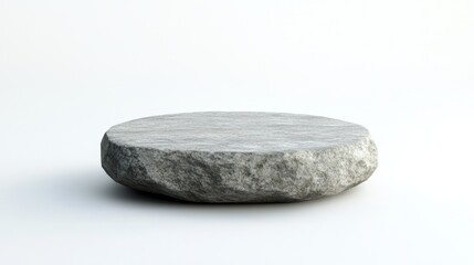 Minimalist Stone Pedestal Isolated Against a White Background