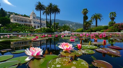 The Gardens and Villa Ephrussi de Rothschild, Saint-Jean-Cap-Ferrat, France.