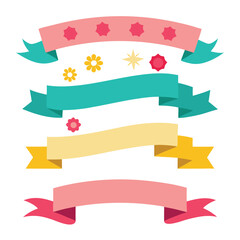 Fototapeta premium Set of the Ribbons