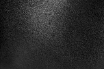 Black leather, closeup view of material texture