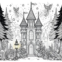 Obraz premium Lantern Coloring Page 