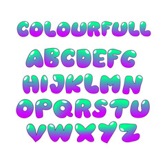 Modern colourfulll bubble cute fonts