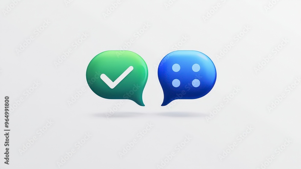 Poster modern communication and event scheduling icon with chat bubbles and calendar symbol