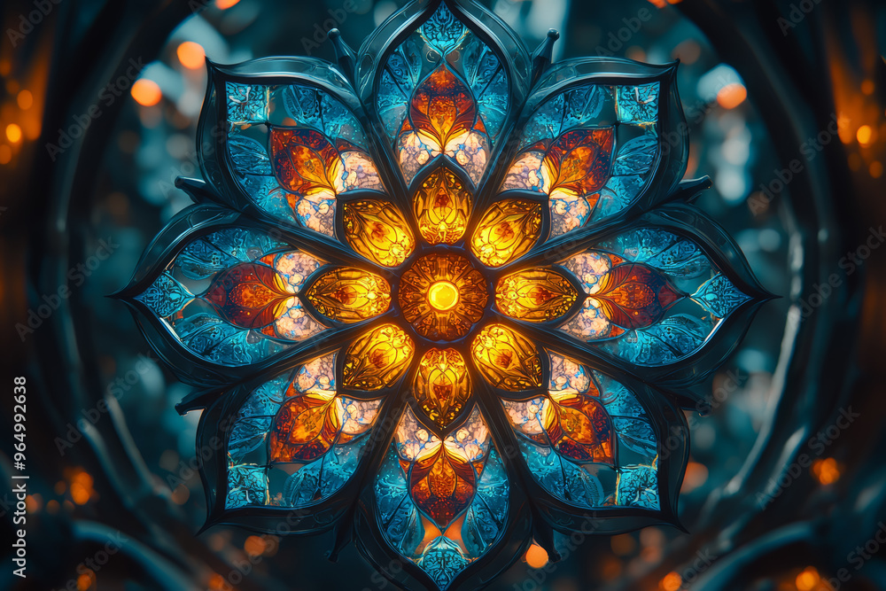 Poster an animated kaleidoscope where each shift reveals different patterns representing creative thought p