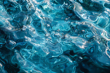 Naklejka premium A pattern of rippling water where the reflections form intricate, ever-changing designs. Concept of fluid motion and hypnotic imagery.