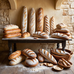 artificial intelligence realistic bread background