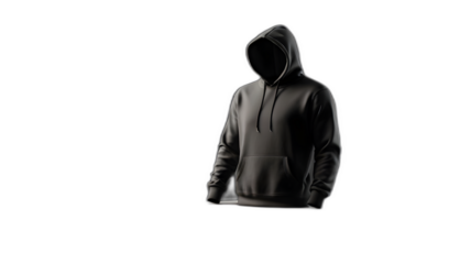 mockup 3d black plain hoodie with mannequin