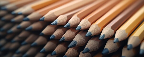 Sharpen Your Creativity A Stack of Pencils for Student Success, Featuring Pens, Pencils, and Essential School Supplies for Encouraging Imagination and Organized Learning