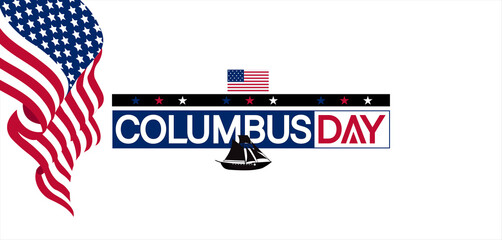 A vibrant illustration celebrating Columbus Day, highlighting the discovery of America by Columbus