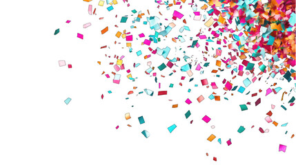 Fototapeta premium Graphic overlay of party streamers and confetti