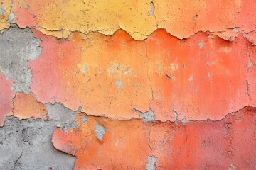 Fototapeta premium Orange Colorful Texture Paint Background Creative Asbtract Art Concrete Wallpaper , ai