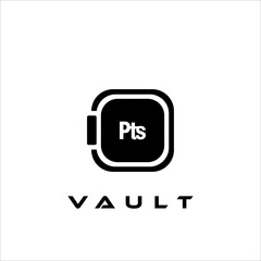 Combination of safe logo design and currency symbol
