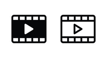 play video icon vector. Movie symbol icon vector