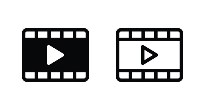 play video icon vector. Movie symbol icon vector