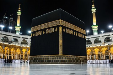 Kaabah and its beautiful light at night