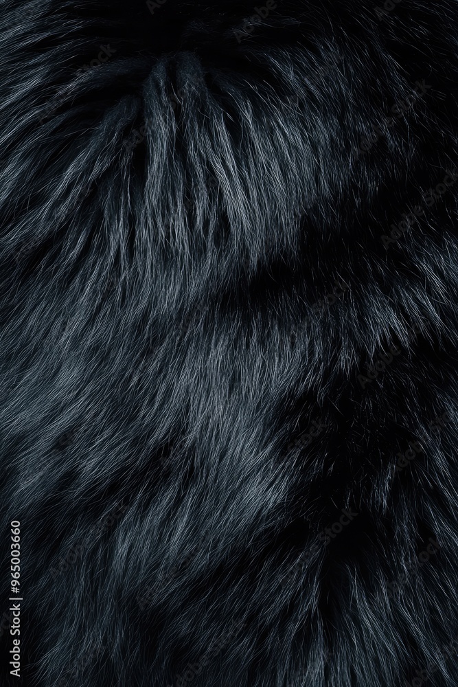 Wall mural an abstract background with a black fur texture creates a soft and tactile visual effect.