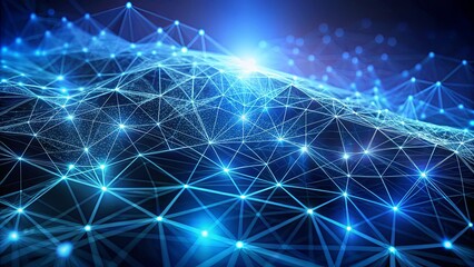 Futuristic wireframe background with plexus effect design