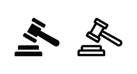 gavel icon vector. judge gavel symbol icon