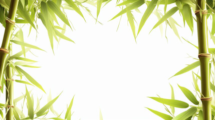 bamboo frame on white
