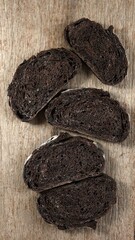 Sliced Chocolate Sourdough, Top View