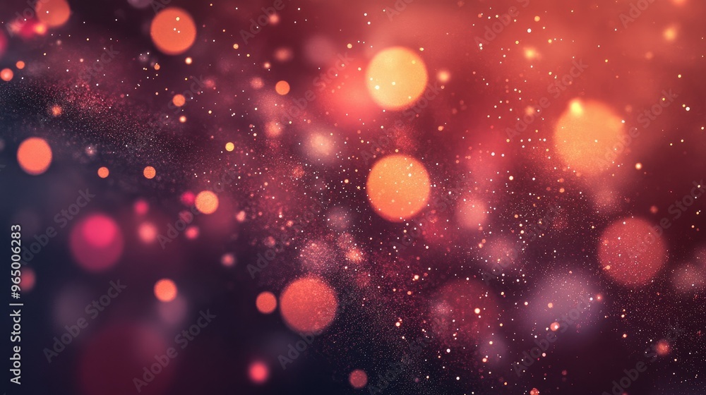 Aufkleber defocused particles creating a sparkling bokeh effect