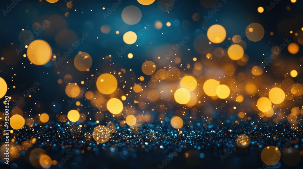 Aufkleber defocused particles creating a sparkling bokeh effect