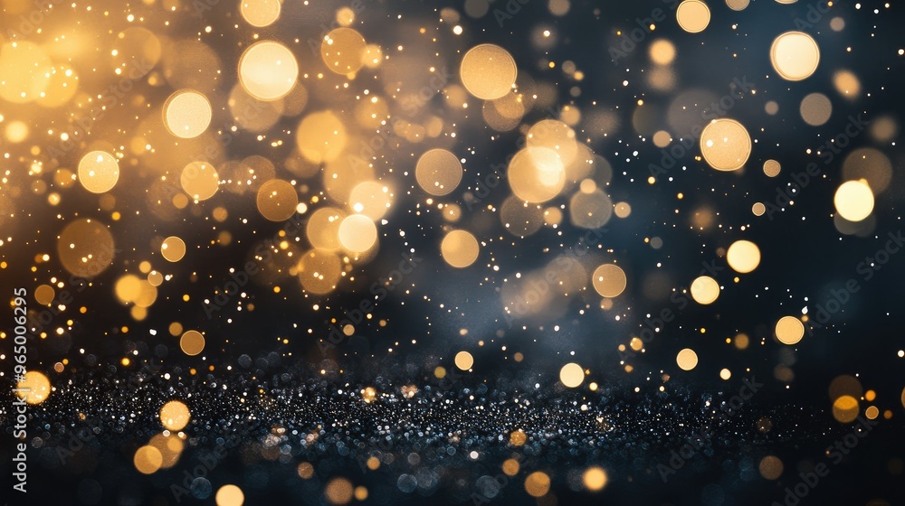 Aufkleber defocused particles creating a sparkling bokeh effect