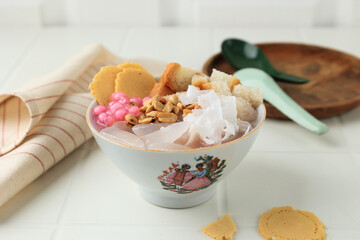 Wedang Sekoteng,  Warm Drink Made from Ginger Milk with Various Topping