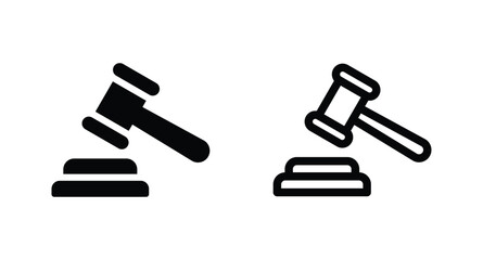 gavel icon vector. judge gavel symbol icon