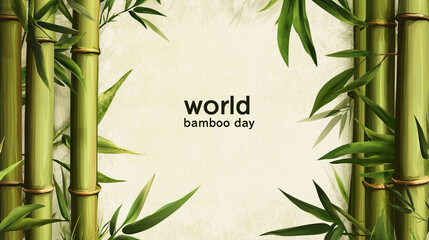 Naklejka premium World bamboo day