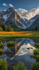 lake in the mountains