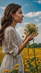 girl in a field
