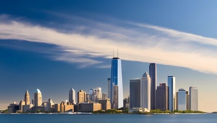 Obraz premium Skyscraper filled modern city .