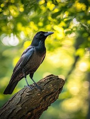 Obraz premium crow isolated on summer background