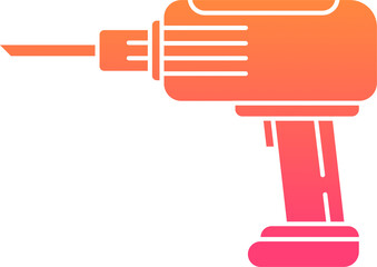 Driller icon gradient illustration vector