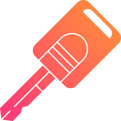Car key icon gradient illustration vector