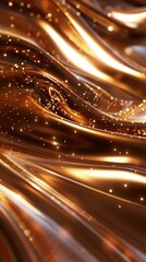 Obraz premium Shiny bronze waves