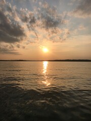 Sunset on lake