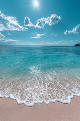 playa con agua cristalina