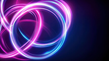 Colorful abstract light trails with dynamic curves and a dark background, perfect for modern designs and artistic projects.