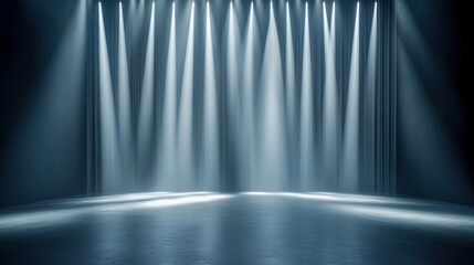 A dramatic stage background with soft lighting, creating a serene atmosphere for performances or presentations.