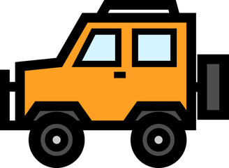 Car Icon Line Style Illustration