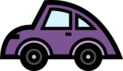 Car Icon Line Style Illustration