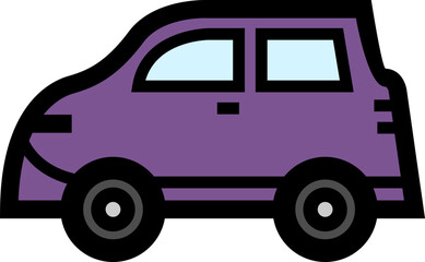 Car Icon Line Style Illustration