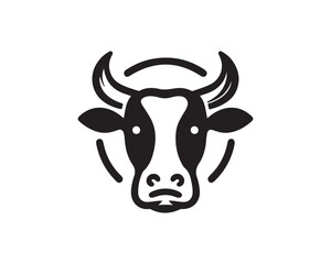 Cow logo vector. Animal farm. Cow icon vector illustration.