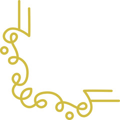 Decorative Angle Vintage Calligraphic Corner