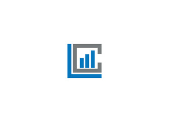 LC logo design vector icon template with white background