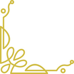 Decorative Angle Vintage Calligraphic Corner