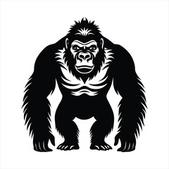 gorilla silhouette vector